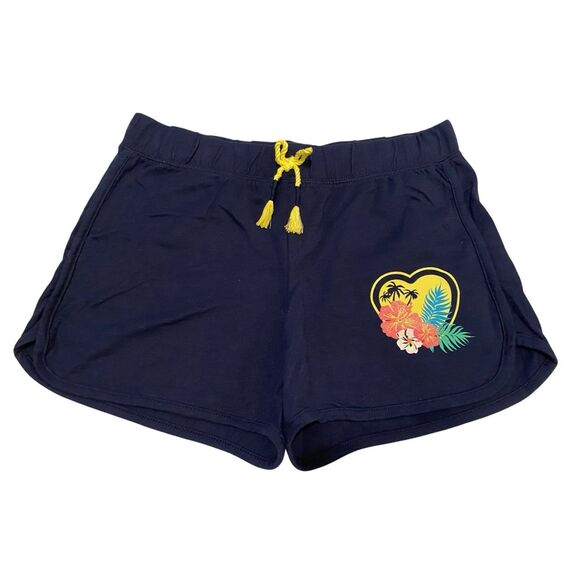 Wonder Nation Girls Navy Blue Shorts Size Xl 14 to 16 Plus Tropical Beach Summer - Picture 1 of 10